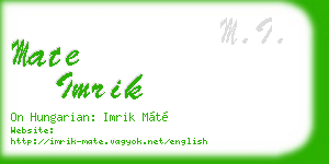 mate imrik business card