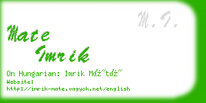 mate imrik business card